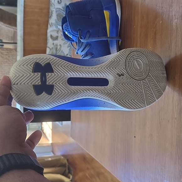 Under Armour Blue and Yellow Athletic Shoes - Picture 5 of 5